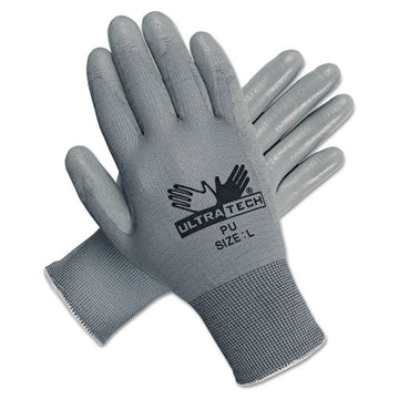 MCR™ Safety Ultra Tech Tactile Dexterity Work Gloves, White-gray, Large, 12 Pairs freeshipping - TVN Wholesale